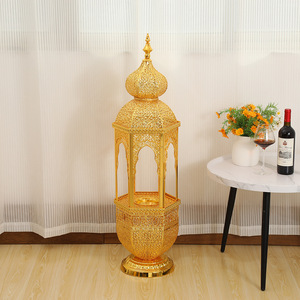 Quemadores de Aromaterapia de Hierro Galvanizado con Diseño de Castillo Dorado, Adornos para Sala de Estar de Oriente Medio, Dubái, Incensario de Carbón Vegetal, Ambiente - Product Image 3