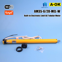 Motor Tubular AM35-6/28-MEL-W A-OK AM35 6Nm 28RPM untuk Roller Blinds Tuya WiFi dengan Limit Elektronik