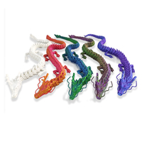 Statue de dragon imprimée en 3D, dragon chinois articulé avec des articulations mobiles, dégradé réaliste, figurine de collection pour l'affichage