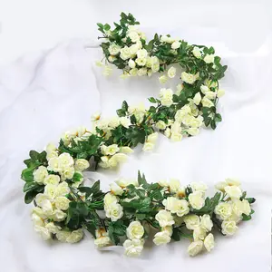 QSLHC580 2m Artificial Flower Vine Rose Garland for Wedding Decor