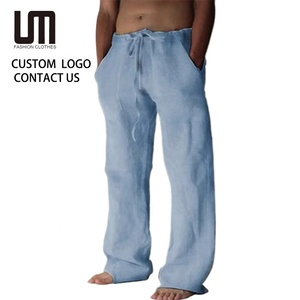 Custom Logo Wholesale New <strong>Men</strong> Summer Pants - Wide Leg Casual <strong>Trousers</strong> (Beach/Sports/Streetwear) - Product Image 1