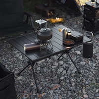 Table de camping pliante portable en aluminium moderne, légère, enroulable, mobilier d'extérieur avec sac de transport pour la plage, la salle de sport, l'entrepôt
