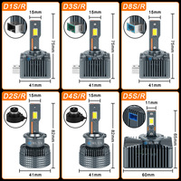 Ampoule LED de voiture MLYK D1S/D2S/D3S/D5S/D8S en aluminium 45W 5000LM – Améliorez vos phares au xénon pour feux de route/croisement