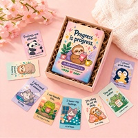 Tarjetas de Cartón Motivacionales Personalizadas, Tarjetas en Inglés con Frases Humorísticas para Aliviar el Estrés, Psicología Positiva, Gestión Emocional