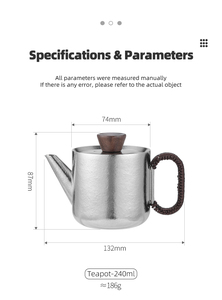 Portable Pure Titanium <strong>Tea</strong> <strong>Infuser</strong> 240ml Ice Flower Crystallized Surface &amp; Wooden Top Bead - Home/Office <strong>Tea</strong> Brewer - Product Image 6