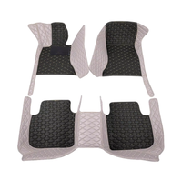 Tapis de sol de voiture en cuir imperméable et coloré, ensemble complet 5D en 3 pièces, protection toutes saisons, épaisseur 10 mm pour A3/Qashqai/Hiace