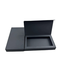 Emballage en feuille UV personnalisé en gros, électronique intelligente, appareil photo, téléphone, boîte en carton noir, laminage mat, gaufrage, recyclable