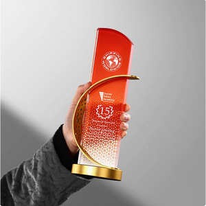 Crystal <b>Trophy</b> Metal Gold Silver Bronze Five Pointed Star Anniversary Quarterly Monthly Sales Medal Commemorative <b>Plaque</b> - Product Image 5