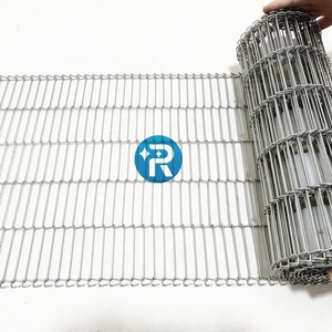 حزام ناقل سلسلة سلمية من شبكة الأسلاك المنسوجة بنمط التويل، مصنوع من الفولاذ المقاوم للصدأ SUS 304 316، مخصص، صالح للاستخدام الغذائي - Product Image 1