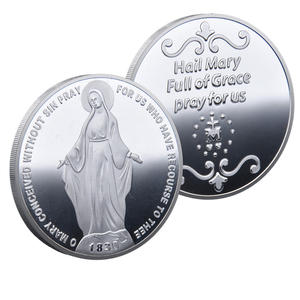Moneda Conmemorativa de Metal Dorado Personalizada con <span class=keywords><strong>Imagen</strong></span> de la Virgen María, Recuerdo de Cultura Religiosa, Colección Relacionada con la Fe - Product Image 4