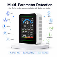 Monitor Kualitas Udara Dalam Ruangan WIFI 10-in-1 CO2 CO TVOC HCHO PM2.5 PM10 Suhu AQI dengan TUYA untuk Rumah & Kantor