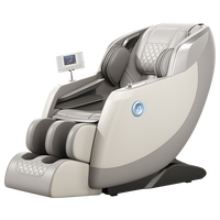 Fauteuil de massage pliable JINGTOP 3D à gravité zéro, massage Shiatsu complet du corps, chauffage, contrôleur tablette, cuir PU, fonction musicale