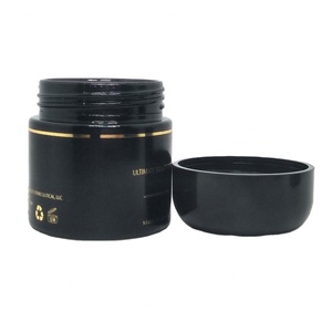 100ml 150ml 250ml Glass Black Uv Round Cosmetic Violet Glass Jar Refillable Container With Black Lid - Product Image 5