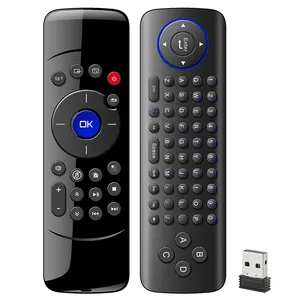 Venda superior c2 air mouse exclusivo air mouse c2 2.4g, mini teclado para android box de recarregamento, controle remoto, bateria de lítio