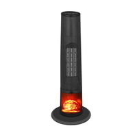 Cheminée électrique 3D à effet de flamme, chauffage par ventilateur tour en céramique PTC, prix usine bas