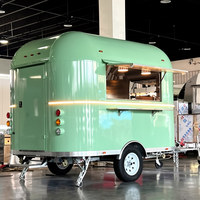 Remorque alimentaire mobile à 4 roues en acier inoxydable avec four, friteuse, table vapeur, capacité personnalisable pour la restauration commerciale et les stands de barbecue