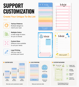 Custom To Do Sticky Notes Loose Leaf <b>Memo</b> <b>Pad</b> Colorful Check List Office Student Stationery - Product Image 2
