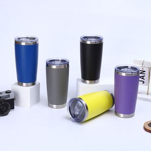 Cross-border 20oz Powder-Coated 304 Stainless Steel Vacuum Insulated 6 Hours Car Mug Portable Beer <b>Flask</b> <b>Bottle</b> Gift Cup - Product Image 1