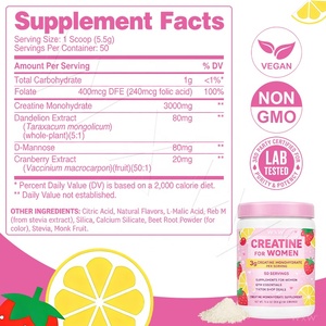 Poudre de Créatine Monohydrate Personnalisée pour Femmes, Formule Micronisée 11-en-1 à Absorption Rapide, Essentiels de Gym, Vente en Gros à Prix Abordable - Product Image 2