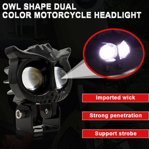 LELANPU Lampe Moto Accessoires Phares Moto Projecteur LED Moto <span class=keywords><strong>en</strong></span> Forme de Hibou <span class=keywords><strong>2</strong></span>,6 Pouces <span class=keywords><strong>2</strong></span> Lentilles Projecteur de Travail - Product Image 3