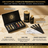 Kit de découverte de parfums personnalisés vide, boîte d'échantillons de parfum pour flacons atomiseurs de 2 ml et 5 ml, flacons compte-gouttes pour parfum