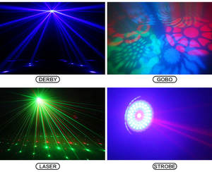 Marslite rgbw multi couleur DMX 512 stroboscope + gobo + derby + laser effet led scène dj lumière pour la décoration de scène - Product Image 3