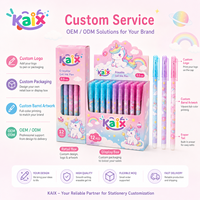 Stylo gel effaçable en gros KAIX Clean Erasing, pointe fine 0,5 mm, encre bleue, stylo gel à encre lisse pour l'écriture des étudiants
