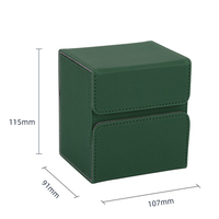 Boîte de rangement en cuir pour cartes à collectionner avec fermeture magnétique