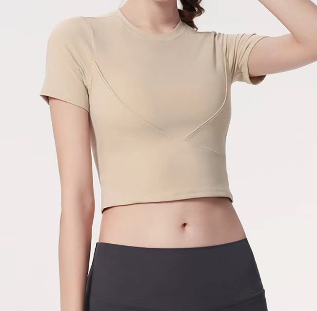 2026 Yoga Top Short-Sleeve Stretchy Athletic Shirt with Soft Fabric for Intense Gym Workouts