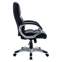 Chaise de bureau, chaise en cuir reconstitué, chaise exécutive de bureau