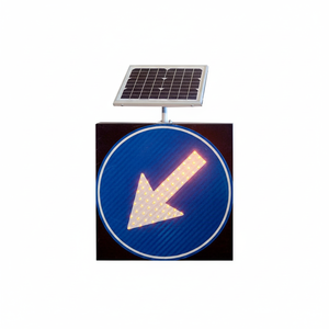 Señal de Tráfico Reflectante con Energía Solar de 600 x 600 x 80 mm, LED 'Vaya a la Derecha-Vaya a la Izquierda' - Product Image 2