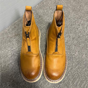 Botas de Motocicleta para Hombre, Elegantes Botas de Cuero Nuevas para Caminar por la Calle, Estilo Casual, Botas Retro de Alta Calidad hasta el Tobillo - Product Image 1