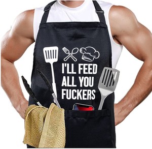 Delantal de Chef Utilitario, Fácil de Limpiar, con Logotipo Personalizado, Hecho de Poliéster/Algodón. Cuenta con bolsillo frontal para uso en restaurantes y bares - Product Image 4