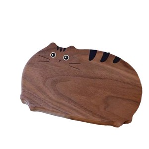 Boîte à bijoux en bois pour chat, couleur unie, forme imprimée, pour le rangement de colliers et bracelets - Product Image 3