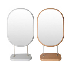 Wood Framed <b>Desktop</b> Vanity <b>Mirror</b> With Durable MDF Base For Professional Makeup And Dressing - Product Image 1
