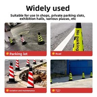 Cône de signalisation routière stable en plastique PE réfléchissant, base à remplir de sable, sans signal sonore, sans alimentation électrique, pour garage