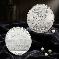 Nouvelles pièces de monnaie américaines en argent de 1 once (1 Troy Ounce) avec l'effigie de l'Aigle de la Statue de la Liberté, médailles commémoratives, souvenirs, cadeaux