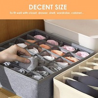 Organiseur de sous-vêtements 24Sock, séparateurs en tissu pliables, organiseurs de placard et boîtes de rangement pour ranger les chaussettes, les sous-vêtements, les cravates