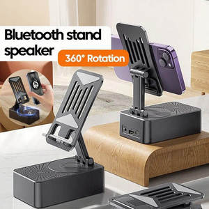 ขาตั้งโทรศัพท์มือถือพร้อมลำโพงไร้สาย ฐานกันลื่น เสียงรอบทิศทางแบบ HD ใช้งานร่วมกับสมาร์ทโฟน iPhone อุปกรณ์สุดเท่ - Product Image 4