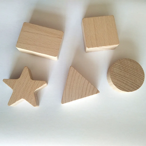 Chất lượng cao Montessori trẻ em Đồ chơi giáo dục vòng tròn bằng gỗ hình chữ nhật tam giác khối vuông cho trẻ em chơi và học tập - Product Image 1