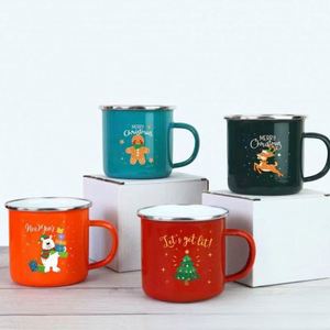 Mug à café avec logo et poignée, 14 oz, en émail vitreux, tasse à café à double paroi, mug isotherme sous vide, mug de voyage, revêtement en poudre - Product Image 4