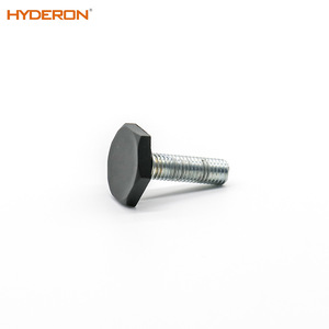 Pied de meuble hexagonal réglable Hyderon en acier noir robuste - Product Image 2