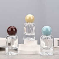 Flacon de parfum vide en verre de 30 ml avec bouchon à vis, design fond volcanique, portable, en stock