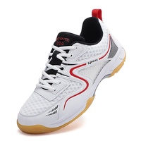 Nouvelles chaussures de badminton/tennis de table unisexes pour l'été, respirantes, avec empeigne en mesh, ultra-légères, amortissantes, antidérapantes, pour la compétition et l'entraînement