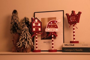 Letrero de calle de Navidad <span class=keywords><strong>LED</strong></span> para todas las estaciones, decoración de ambiente festivo, hogar, sala de estar, escritorio de oficina, ¡para fiestas, celebraciones! - Product Image 6
