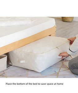 High Quality Eco-Friendly Lightweight Fabric Home <b>Storage</b> <b>Basket</b> Durable <b>Large</b> Capacity Set 4 Bedroom Wardrobe Quilt <b>Storage</b> Bag - Product Image 3