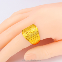 Anneau rond en laiton bénédiction pour hommes four sous vide ouverture en or bague dominatrice mode bijoux simples génération plaqué or