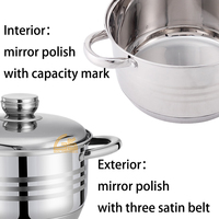 Casseroles de cuisine bon marché cuisson chinoise multifonction ensembles de casseroles antiadhésives en acier inoxydable pour la cuisson