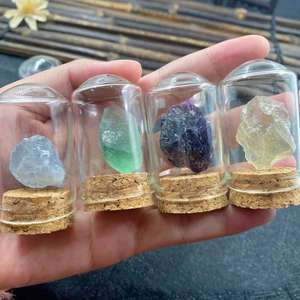 Diy Mineralen En Rotsen Natuurlijke Kristal Wens Vaas Kwarts Edelsteen Drift Fles Ruwe Steen Kristal Minerale Specimen Fles - Product Image 6