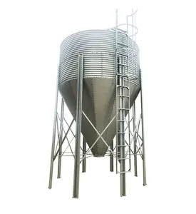 Animal feeder small silos feed bins for broiler Galvanized Steel Poultry Feeder Silo Trough Automatic Chicken pig